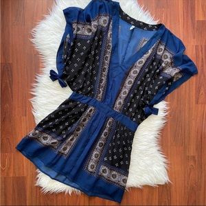 Free People Bandana Short-Sleeve Shirt / Mini Dress S